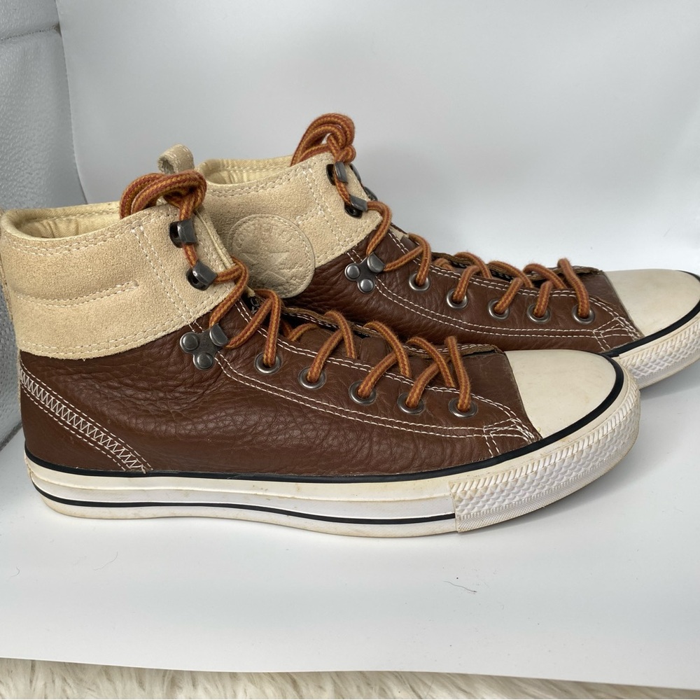 Converse brown leather high top men’s sz7.5